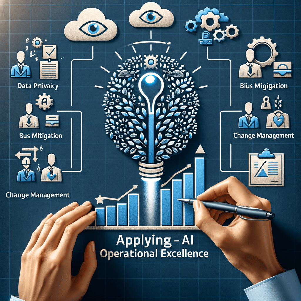 Want to improve your company's productivity? Learn about AI for Operational Excellence and how to apply it. Enhance efficiency and growth while navigating data privacy, bias mitigation, and change management for successful AI integration.