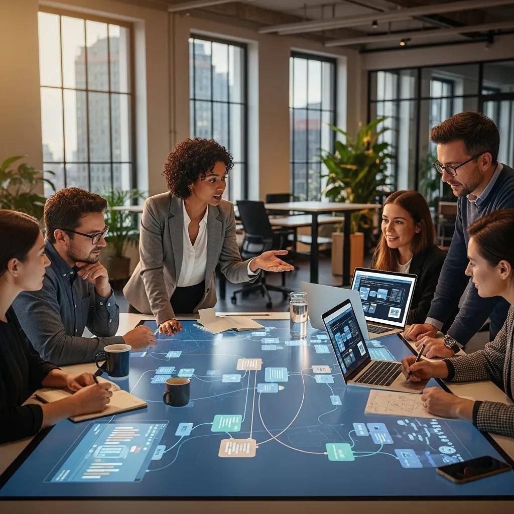 Stressed employee at a cluttered desk representing the hidden costs of drudge work
