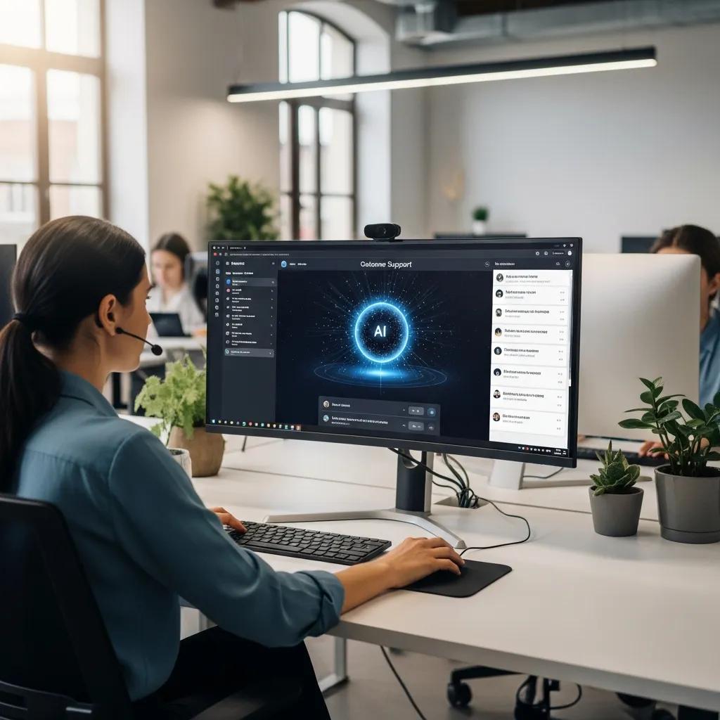 Customer support agent utilizing AI technology for efficient ticket management