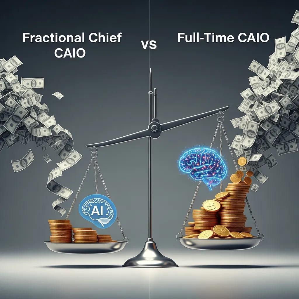 Visual comparison of costs for fractional and full-time Chief AI Officers
