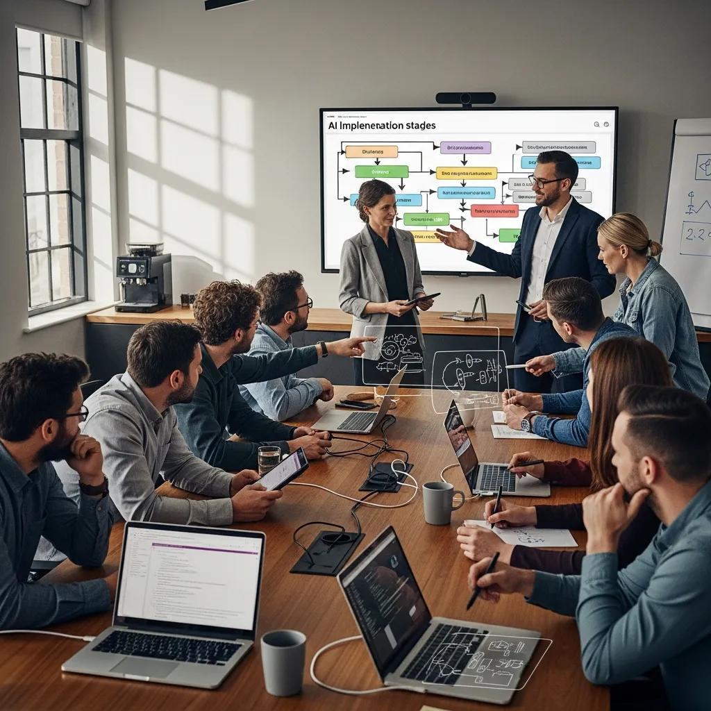 Fractional AI officer leading a workshop on responsible AI implementation
