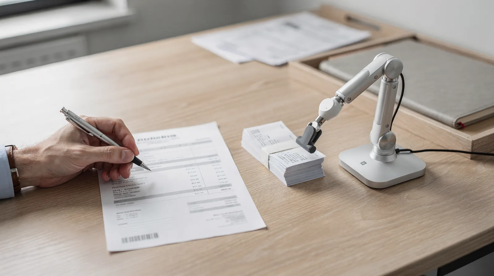 AI agent comparing invoice, purchase order, and receipt line items side by side