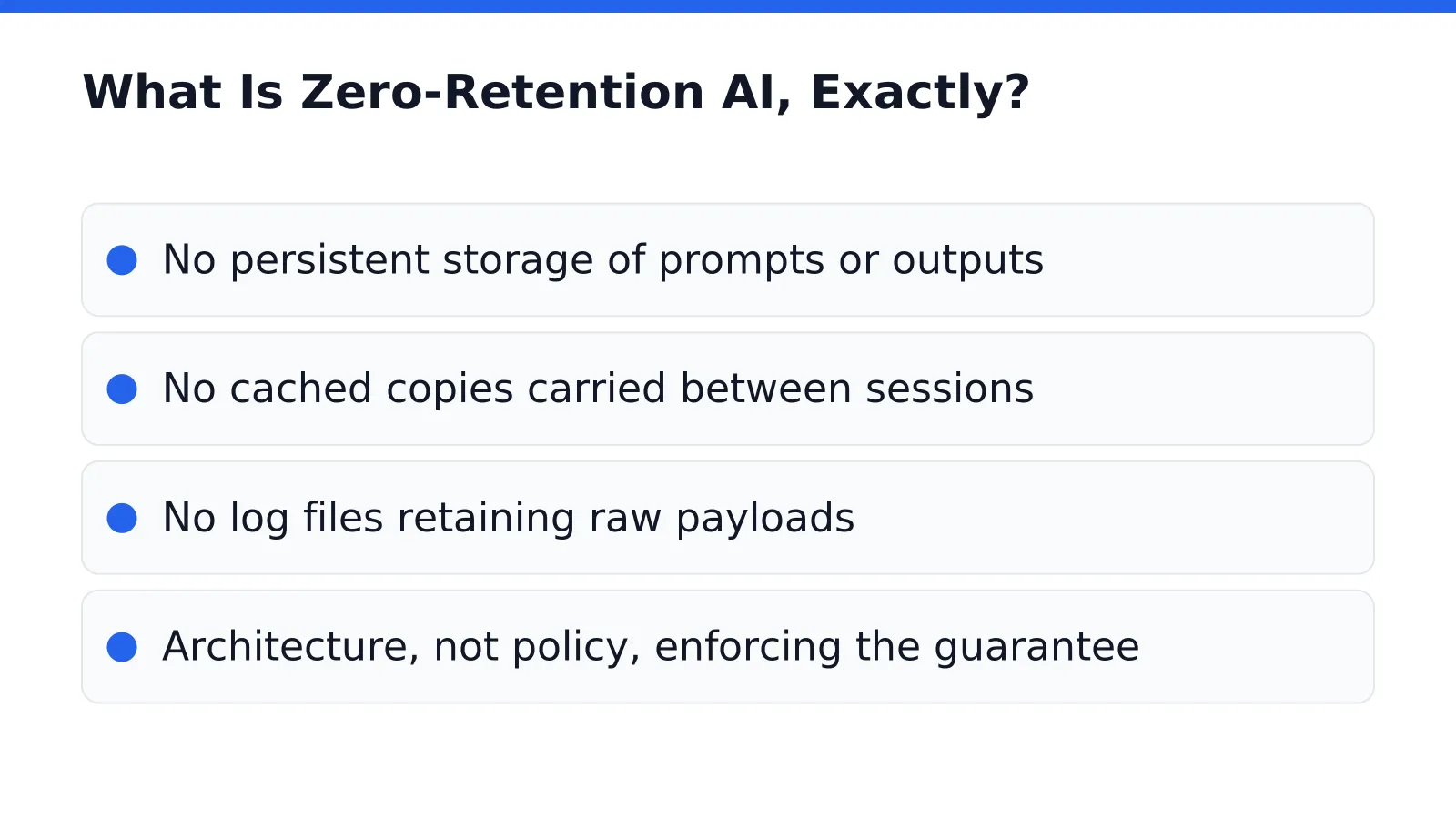 Encrypted data flowing through memory with no persistent storage icon
