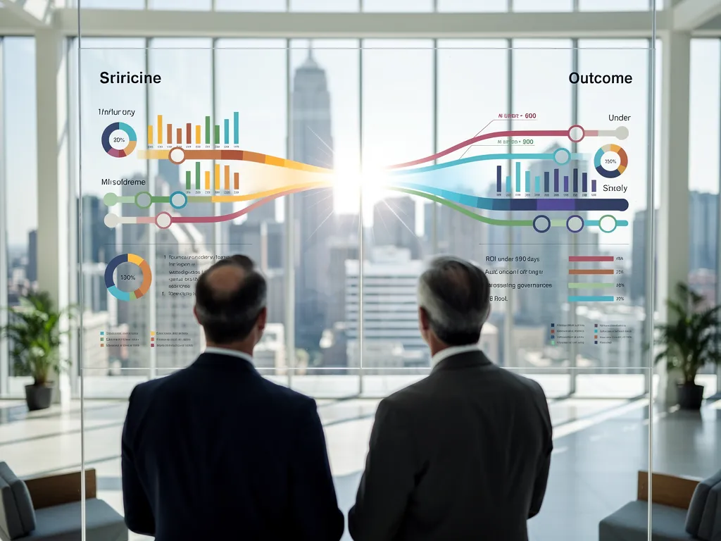 Executive team scoring AI vendor proposals against a governance checklist