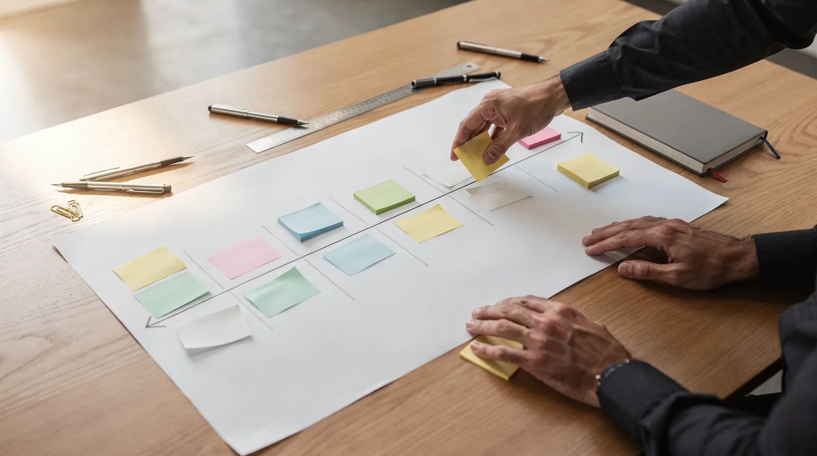 Ten-day AI roadmap planning timeline with milestones and deliverables